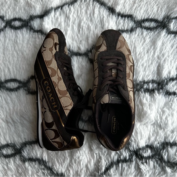 Coach Hilary Brown Fashion Sneakers (size 7.5) - Picture 1 of 7